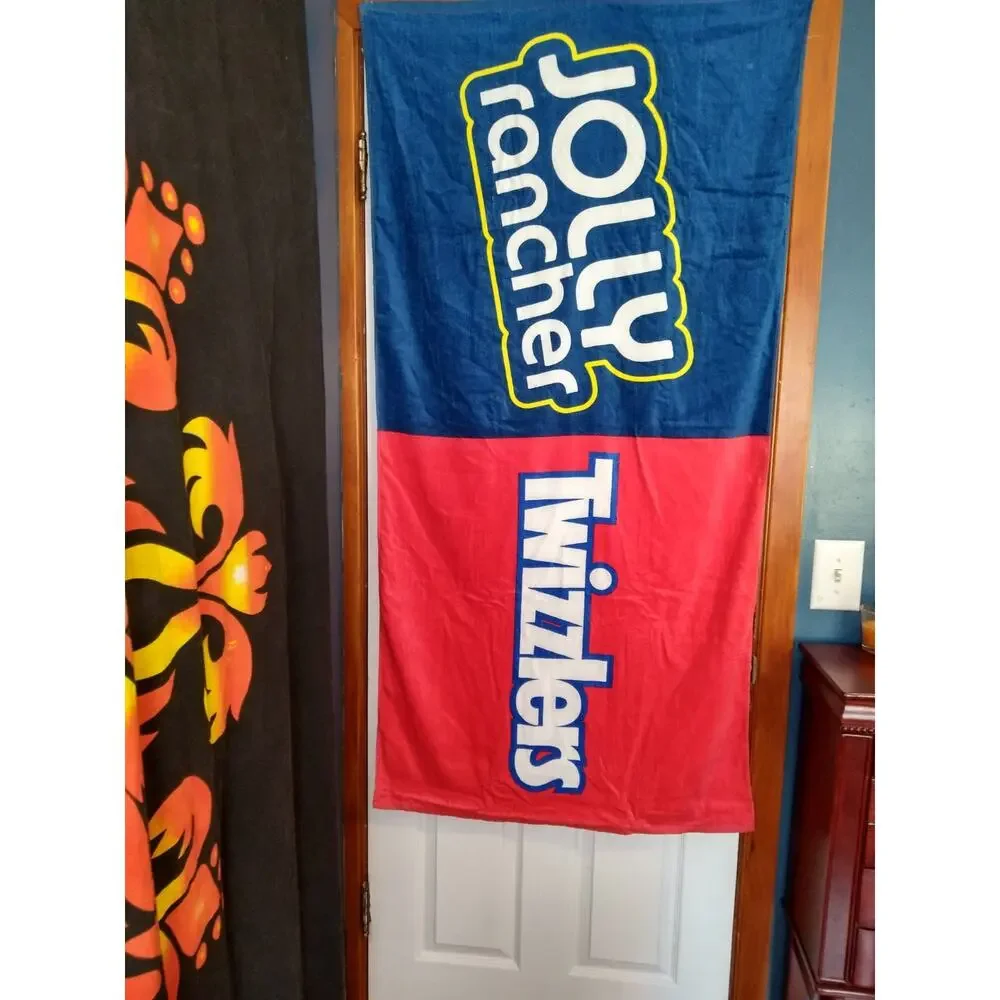 Jolly Rancher Twizzlers 100% Cotton Beach Towel Hershey Candy Promo Blue Red 60